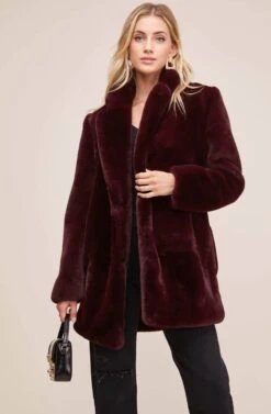 Cleo Coat -Astr The Label Shop ACT15125 PLUM 3