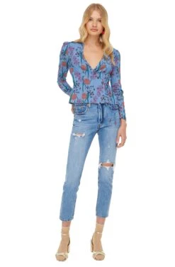 Facade Floral Top 10 Facade Floral Top -Astr The Label Shop ACT15217 BLUEBELL FLORAL 01