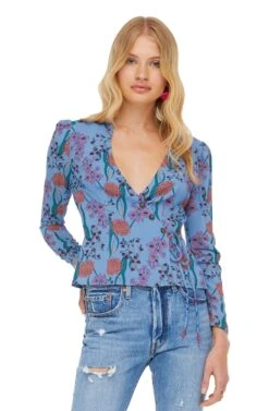 Facade Floral Top 13 Facade Floral Top -Astr The Label Shop ACT15217 BLUEBELL FLORAL 6