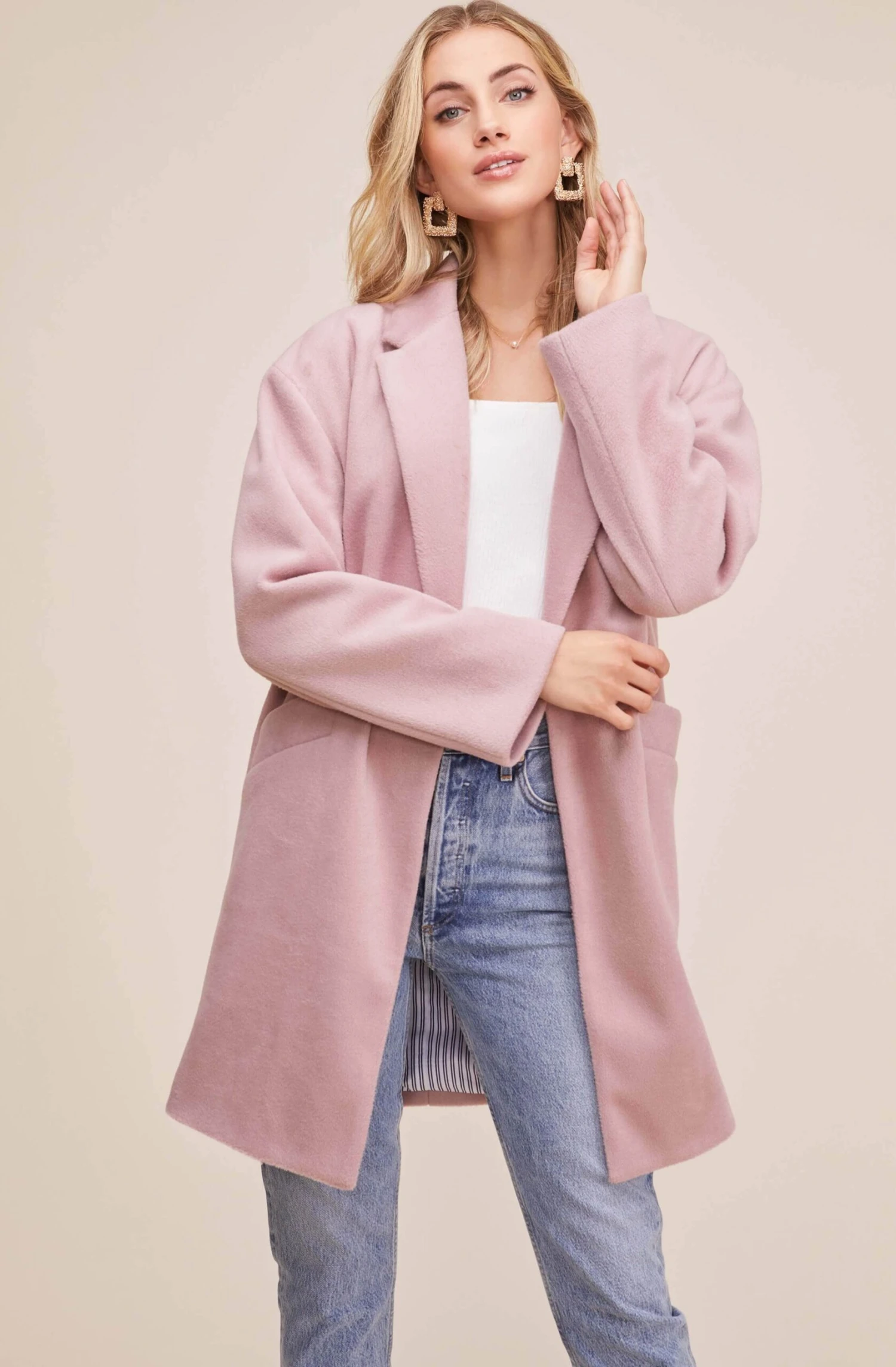 One Button Closure Topcoat 3 One Button Closure Topcoat