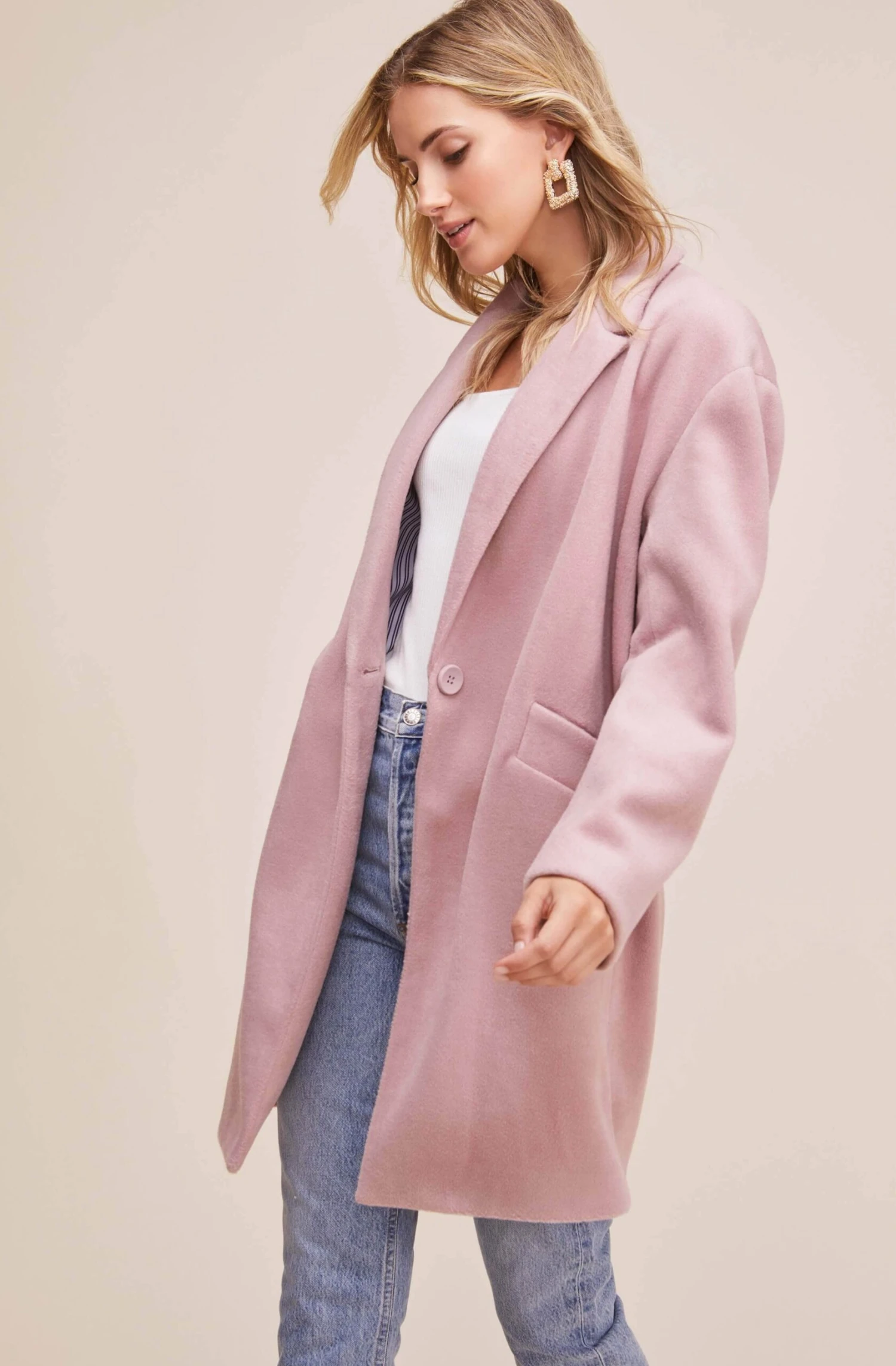 One Button Closure Topcoat 4 One Button Closure Topcoat - Image 2