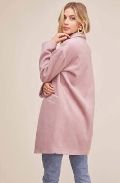 One Button Closure Topcoat 11 One Button Closure Topcoat -Astr The Label Shop ACT15261 LAVENDER 5