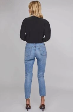 Maia Wrap Bodysuit -Astr The Label Shop ACT15293B BLACK 3A