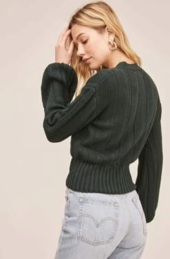 Evie Wrap Sweater 13 Evie Wrap Sweater -Astr The Label Shop ACT15325 DARK SPRUCE 4