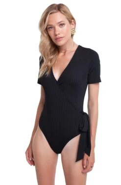 Wyatt Wrap Bodysuit 19 Wyatt Wrap Bodysuit -Astr The Label Shop ACT15332 BLACK 4