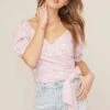 Dina Floral Eyelet Wrap Top -Astr The Label Shop ACT15403 ORCHID WHITE 3 2 A