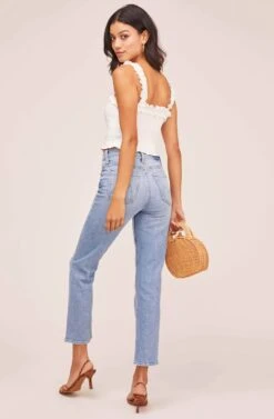 Simone Ruffle Top -Astr The Label Shop ACT15404B OFF WHITE 6B