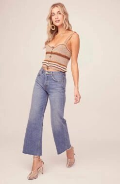 Kerr Striped Tank Top 10 Kerr Striped Tank Top -Astr The Label Shop ACT15412 EARTH TONE STRIPE 1