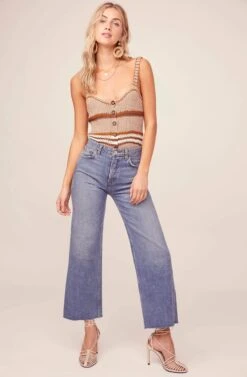 Kerr Striped Tank Top 12 Kerr Striped Tank Top -Astr The Label Shop ACT15412 EARTH TONE STRIPE 3