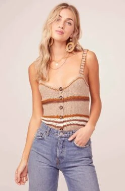 Kerr Striped Tank Top 11 Kerr Striped Tank Top -Astr The Label Shop ACT15412 EARTH TONE STRIPE 4