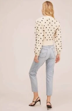 Aidy Sweater -Astr The Label Shop ACT15474 CREAM BLACK DOT 3