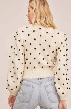 Aidy Sweater -Astr The Label Shop ACT15474 CREAM BLACK DOT 4