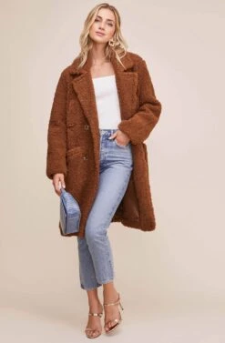 Freddie Coat -Astr The Label Shop ACT15475 CHESTNUT 1