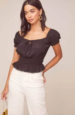 Romy Top -Astr The Label Shop ACT15482 BLACK 2