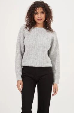 Serena Open Back Rhinestone Embellished Sweater 21 Serena Open Back Rhinestone Embellished Sweater -Astr The Label Shop ACT15494B GREY 2