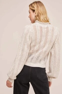 Brynn Mock Neck Sweater -Astr The Label Shop ACT15512 CREAM MULTI 6