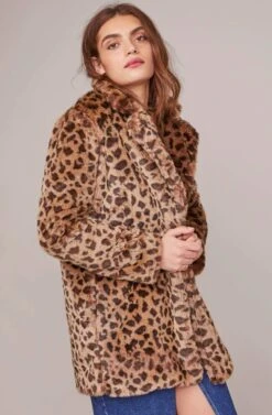 Inez Leopard Coat 9 Inez Leopard Coat -Astr The Label Shop ACT15519 LEOPARD 4A