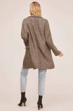 Keller Coat 10 Keller Coat -Astr The Label Shop ACT15537 TAUPE CHEVRON MULTI 4