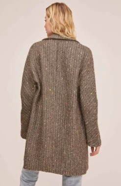 Keller Coat 11 Keller Coat -Astr The Label Shop ACT15537 TAUPE CHEVRON MULTI 5