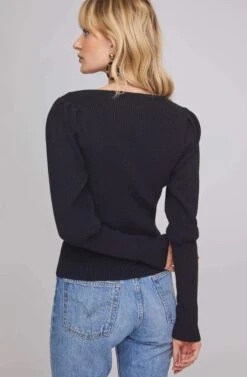 Marina Puff Sleeve Sweater 21 Marina Puff Sleeve Sweater -Astr The Label Shop ACT15585 BLACK 4A
