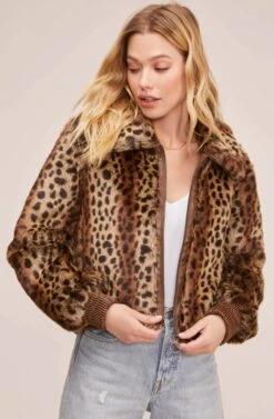 Remy Leopard Jacket -Astr The Label Shop ACT15588 LEOPARD SHADOW 2