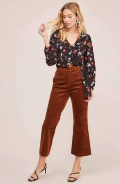 Melanie Floral Top -Astr The Label Shop ACT15593 BLACK MULTI FLORAL 1