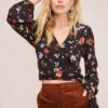 Melanie Floral Top 2 Melanie Floral Top -Astr The Label Shop ACT15593 BLACK MULTI FLORAL 2