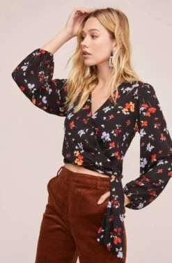 Melanie Floral Top -Astr The Label Shop ACT15593 BLACK MULTI FLORAL 3