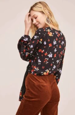 Melanie Floral Top -Astr The Label Shop ACT15593 BLACK MULTI FLORAL 5