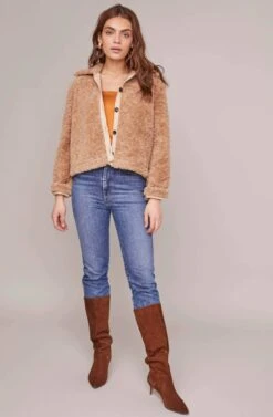 Teddi Jacket 8 Teddi Jacket -Astr The Label Shop ACT15608 CARAMEL 1A