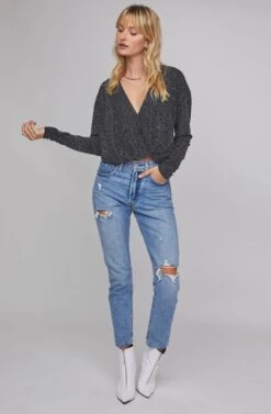 Boogie Down Wrap Top -Astr The Label Shop ACT15696 RAINBOW METALLIC 1