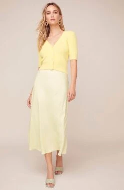 Cloud Nine Short Sleeve Cardigan -Astr The Label Shop ACT15786 LEMONADE 2