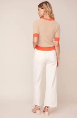 Cloud Nine Short Sleeve Cardigan -Astr The Label Shop ACT15786 TAUPE CORAL 3