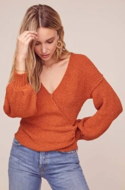 Denali Wrap Sweater 19 Denali Wrap Sweater -Astr The Label Shop ACT15798 SPICE 3