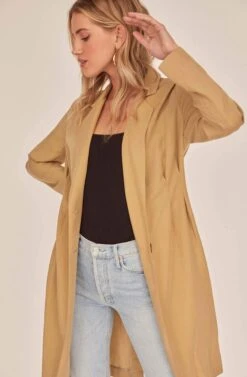 Reede Long Jacket -Astr The Label Shop ACT15805 KHAKI 3A