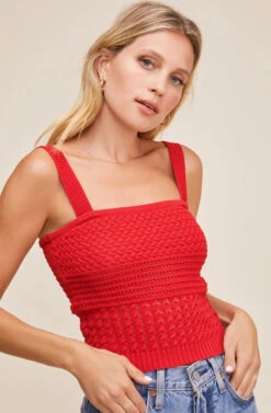 Darci Smocked Top 14 Darci Smocked Top -Astr The Label Shop ACT15849 RED 2