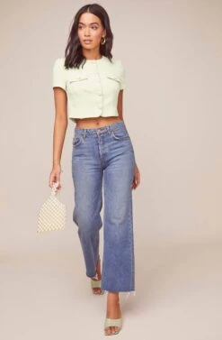 Rogue Button Up Top 10 Rogue Button Up Top -Astr The Label Shop ACT15915 SPEARMINT 1