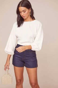 Bali Puff Sleeve Top -Astr The Label Shop ACT15917 OFF WHITE 2