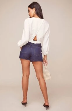 Bali Puff Sleeve Top -Astr The Label Shop ACT15917 OFF WHITE 4