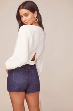 Bali Puff Sleeve Top -Astr The Label Shop ACT15917 OFF WHITE 5