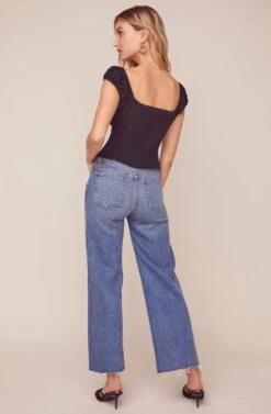 Billie Jean Puff Sleeve Top -Astr The Label Shop ACT15948 BLACK 4