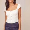 Billie Jean Puff Sleeve Top 2 Billie Jean Puff Sleeve Top -Astr The Label Shop ACT15948 WHITE 2