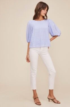 Maris Puff Sleeve Top -Astr The Label Shop ACT16001 PERIWINKLE 1 ded006c8 beea 42d3 bd79 fb717ba80f31