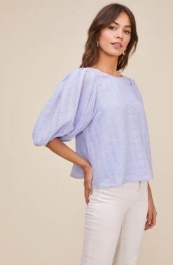 Maris Puff Sleeve Top -Astr The Label Shop ACT16001 PERIWINKLE 2 3cff6197 4864 4bed afff c0acf3175824