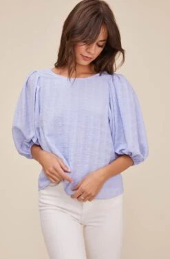 Maris Puff Sleeve Top -Astr The Label Shop ACT16001 PERIWINKLE 3 94cd8752 2330 4b73 82b9 eeddbc8ce02b