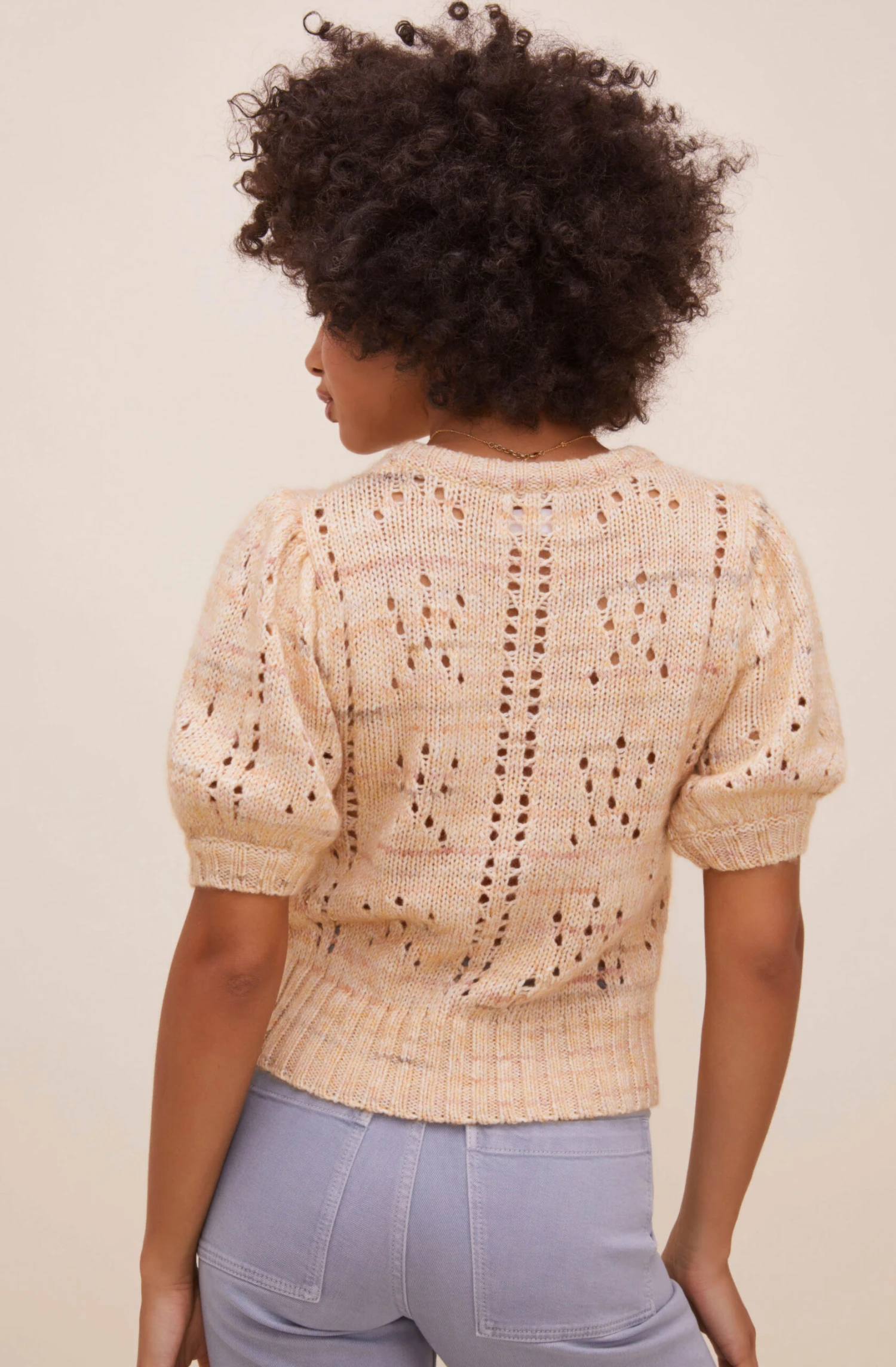 Songstress Pointelle Short Sleeve Sweater 7 Songstress Pointelle Short Sleeve Sweater - Image 5