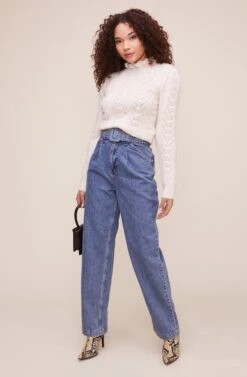 Sally Mock Neck Sweater 33 Sally Mock Neck Sweater -Astr The Label Shop ACT16116 CREAM 5