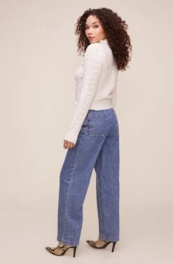 Sally Mock Neck Sweater 34 Sally Mock Neck Sweater -Astr The Label Shop ACT16116 CREAM 6