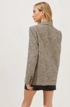 Harlow Houndstooth Oversized Blazer -Astr The Label Shop ACT16133B HAZELNUT BLACKHOUNDSTOOTH 6