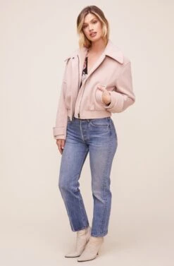 Andrea Moto Jacket 10 Andrea Moto Jacket -Astr The Label Shop ACT16202 BLUSH 1